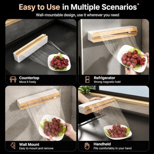Magnetic Foil and Plastic Wrap Organizer, Magnetic Food Wrap Dispense，A2 - Image 5