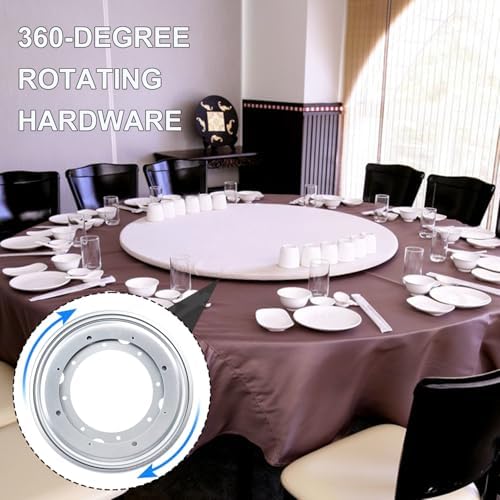 9 Pack 9" Lazy Susan Turntable Bearing Plate, Heavy Duty 750lbs Load Capacity, Lazy Susan Turntable Ball Bearing for Rotating Table, Serving Tray, Kitchen Storage(Silvery) - Image 6