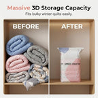 Vacuum Storage Bags for Clothes, Comforters, Compression Space Saver Bags - Image 3