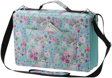 600-Slot Colored Pencil Case, 5-Layer Zipper with Shoulder strap and Handle by Lbxgap