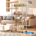 Guan River 4 Tier Wire Basket Shelf,Silver,23.23" L x 13.11" W x 49.21" H - Image 2