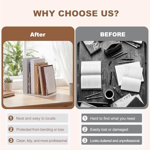 1 PC Scalloped Acrylic Magazine Holder, File Organizer, Standard Style - Image 5
