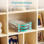 Vtopmart 6 Pack Board Game Storage with Handle and Snap-Tight Latch Lid - Image 6