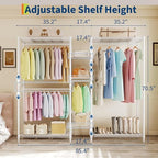 Garvee L-Shaped Clothes Rack Heavy Duty Portable Adjustable Shelves - Image 4