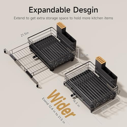 Runnatal Dish Drying Rack - Expandable Large Dish Rack Over Sink - Image 2