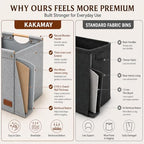 KAKAMAY Fabric Cube Storage Bin, Fits Kallax Shelf 13x15x13 2-Pack Grey - Image 4