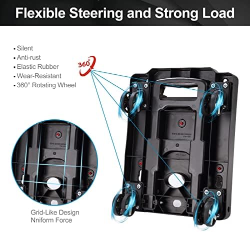 GtIiFmTe Foldable Hand Truck, Lightweight Luggage Cart for Airport Car Seat - Image 5