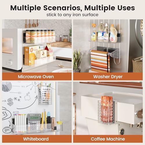 Mystozer Magnetic Spice Rack for Refrigerator Clear, 7 Pack - Image 6