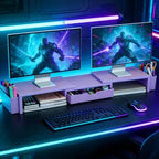 Spacrea Dual Monitor Stand Riser with Drawer and 2 Pen Holders - Image 7