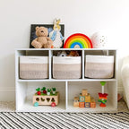 NaturalCozy Storage Cubes 9”x9”x7”Cotton Rope Woven Baskets for Organizing 3-Pack | 9 Inch Cube Storage Bin | Small Basket for Shelf Nursery, Pantry, Decorative Plant, Bathroom Closet, Toy Gift - Image 3