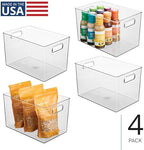 iDesign Storage Bins with Handles, Set of 4, Clear - Image 2