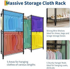 Garvee Heavy Duty Garment Rack 5 Hanging Rods - Image 5