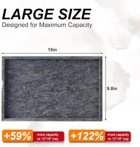 Real Natural Large Marble Tray for Bathroom, Vanity, Kitchen Counter - Image 2