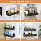 Mystozer Magnetic Spice Rack for Refrigerator Black Gold, 4 Pack - Image 6