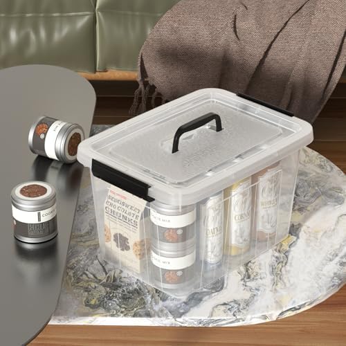 18 Quart Storage Boxes, 4-Pack Clear Plastic Storage Bins with Lids - Image 6