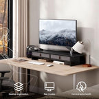 Fenge 35 Inch Monitor Stand with Drawer Storage, Computer Riser for Desk - Image 2
