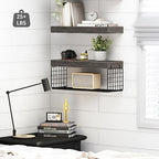 QEEIG Bathroom Shelves Over Toilet Wall Mounted (Grey, Set of 2, 15.7") - Image 4
