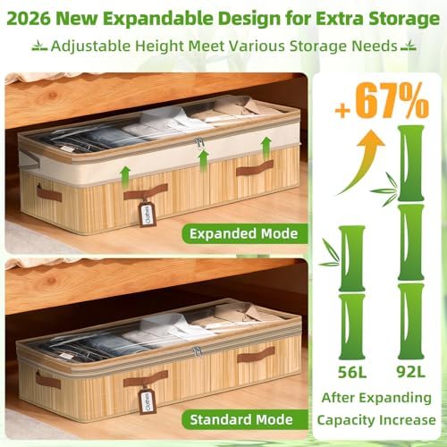 Livole Hand-Woven Bamboo Toilet Paper Storage with Lid & Handle, Natural - Image 2