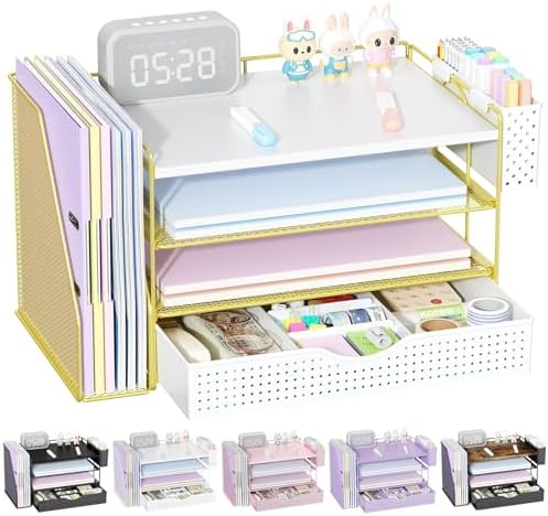 Wood Desk Organizers and Accessories with File Holder & Catalog Racks by gianotter