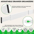 4 Pack Bamboo Drawer Dividers Organizer with Inserts 2.6'' High - Image 3