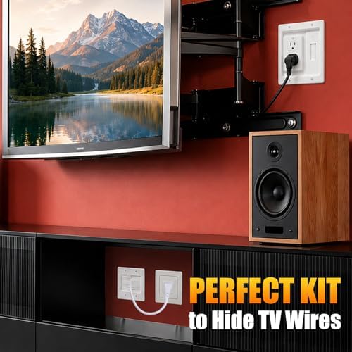 in-Wall Cable Management Kit with Recessed Tv Outlet Box - Image 4