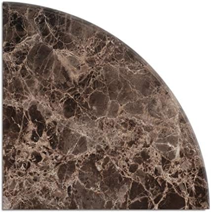 Genuine Marble Corner Shelf for Bathroom Shower Wall, 9"X9"X5/8", Both Sides Polished (EDMT9SHE - Emperador Dark) by SimpleTile