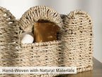 StorageWorks Scalloped Wicker Basket, Hand-woven Rattan Baskets with Built-in Handles, Seagrass Basket for Organizing and Decor, 2 Pack - Image 4