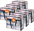 Lifewit 45L Clear Clothes Storage Bags,Plastic Foldable Blanket Storage Bag by Lifewit