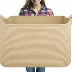 OIASKET 95L Extra Large Blanket Basket, 24" x 16.9" x 14.2" Woven Basket by OIASKET
