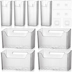 SiliFine 8 Pcs Cabinet Door Organizer Bin Wall Mount Organizer,3.35'',White by SiliFine