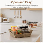 StorageWorks Pantry Baskets for Organizing, Woven Baskets, Seagrass - Image 5