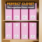 SpaceAid 8 Pack Bed Sheet Organizers and Storage, Foldable Organizer for Linen Closet, Set Folder Keeper with Window XL (Queen & King Size) Bedding Container (Pink, 8 Pack) - Image 5