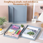 Wenqik Gray Letter Trays Stackable, 4 Pcs Plastic Desk Organizer - Image 5