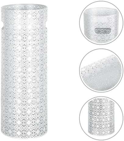 Concepts 21 inch Heavy Duty Metal Umbrella Stand - Durable Storage Holder for Umbrellas - Indoor and Outdoor Use - Stylish and Modern Organizer for Entryways. (White Lace) - Image 3