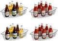 2 Pack 1/4 Wedge Metal Lazy Susan Organizer Baskets with Handles by ZHOHO+TANT
