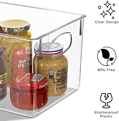 Sorbus Fridge Organizers and Storage, Clear Plastic Bins (Medium, 4 Pack) - Image 5