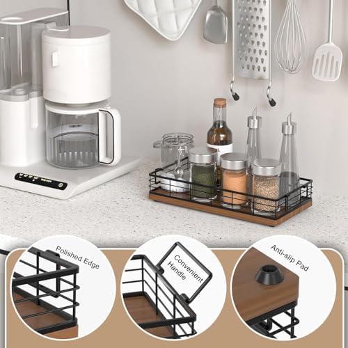 Toilet Paper Basket 2 Pack, 13 Inch Toilet Tank Basket with Handles, Walnut - Image 5
