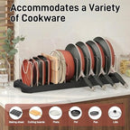Expandable Pan Organizers Inside Cabinet with 12 Dividers Black - Image 4