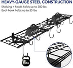 FLEXIMOUNTS 2-Pack 1x3 ft Garage Wall Shelving, Include 8 Bike Hooks, Black - Image 4