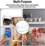 Clear Plastic Storage Bins for Kitchen Organization or Pantry Organizers and Storage, Freezer Fridge Organizer Storage Containers Bin for Organizing Refrigerator Medicine Closet Cabinet Organizers - Image 7