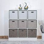 Posprica 11 Inch Cube Storage Bins for Organization, Fabric Storage Cubes Closet Storage Bins for Cube Organizer, Thick and Heavy Duty Storage Baskets for Shelves, 4pcs, Sliver Grey - Image 6