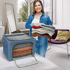 Sorbus Jumbo Clothing Storage Bins with Clear Window (2 Pack, Blue) - Image 4