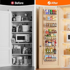 Delamu Over The Door Pantry Organizer, 8-Tier Hanging Spice Rack - Image 5