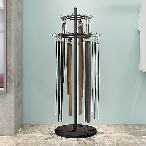Floor Mounted Belt Hanger 66.2in Metal Tie Rack (Color : Black) - Image 6