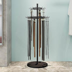 Floor Mounted Belt Hanger 66.2in Metal Tie Rack (Color : Black) - Image 6