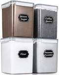 Wildone Flour Storage Containers 5.2L, 4 PCS Food Storage Containers, Gray by Wildone