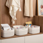 OIASKET Storage Baskets for Organizing 3 Pack, Woven Baskets for Shelves, - Image 5
