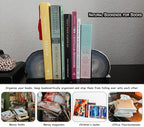 AMOYSTONE Natural Agate Bookends Solid Stone Book Ends for Study Shelves - Image 3