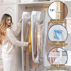 TAILI Hanging Vacuum Storage Bags for Clothes Space Saver 6 Combo Cream - Image 3