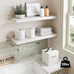 Fixwal Floating Wall Shelves for Decor (White, Set of 2, 22Inch) - Image 3